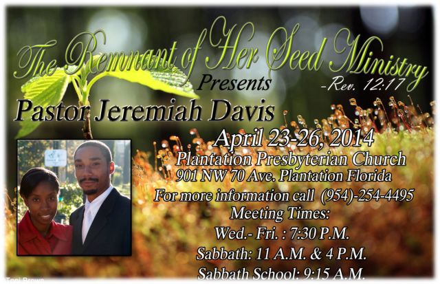 Who are you? Revival Series – (by Pastor Jeremiah Davis) Recorded – 4/23/2014-4/26/2014